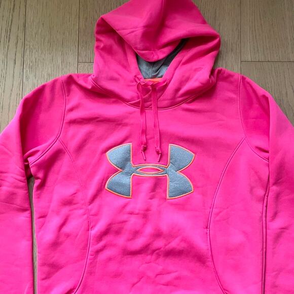 Under Armour bright pink fleece Hoodie NWT - Size S - Picture 2 of 5